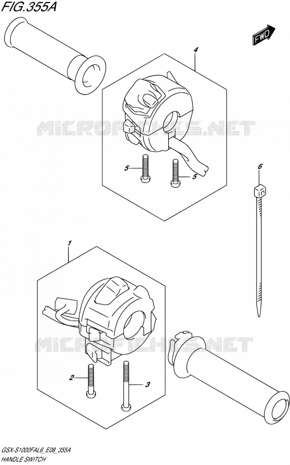 SWITCHES Suzuki MOTO 1000 GSX-S 2016  GSX-S1000FA L6 (E08)