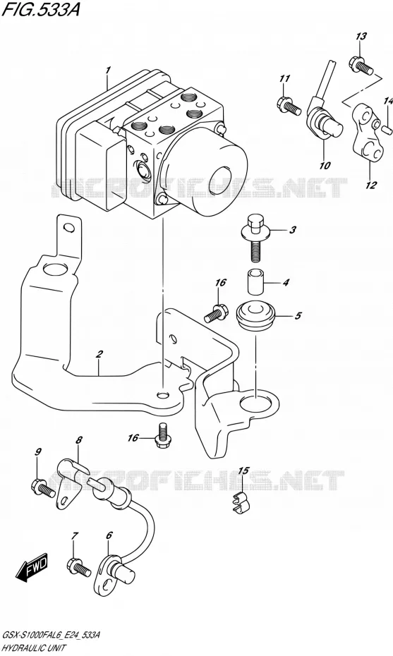ABS SYSTEM Suzuki MOTO 1000 GSX-S 2016  GSX-S1000FA L6 (E24)