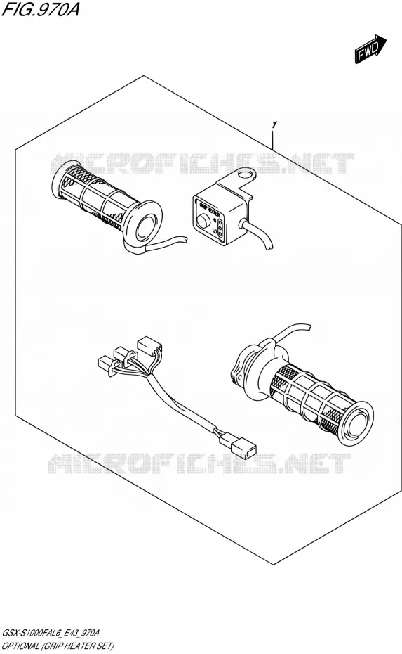OPTIONS (GRIP HEATER SET) Suzuki MOTO 1000 GSX-S 2016  GSX-S1000FA L6 (E43)