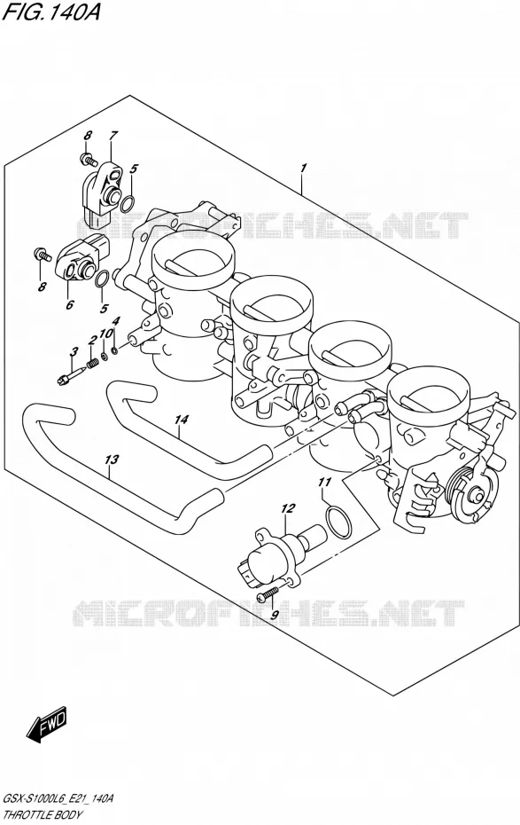 THROTTLE BODY Suzuki MOTO 1000 GSX-S 2016  GSX-S1000UF L6 (E21)