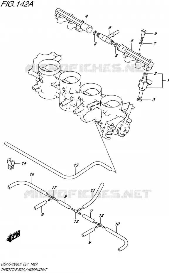 THROTTLE BODY Suzuki MOTO 1000 GSX-S 2016  GSX-S1000UF L6 (E21)