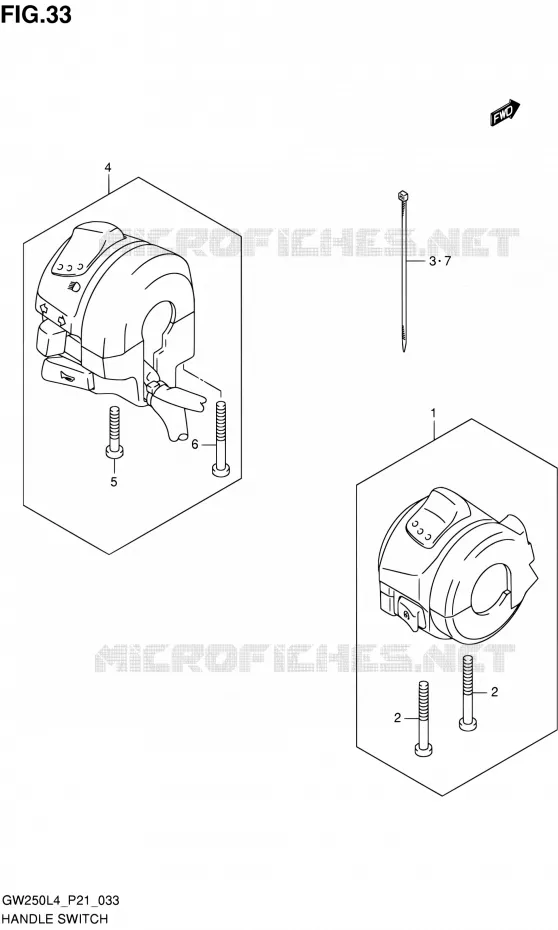 SWITCHES Suzuki MOTO 250 INAZUMA 2014  GW250 L4 (P21)
