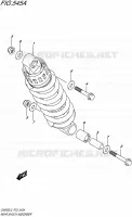 REAR SHOCK ABSORBER for Suzuki INAZUMA 250 2015
