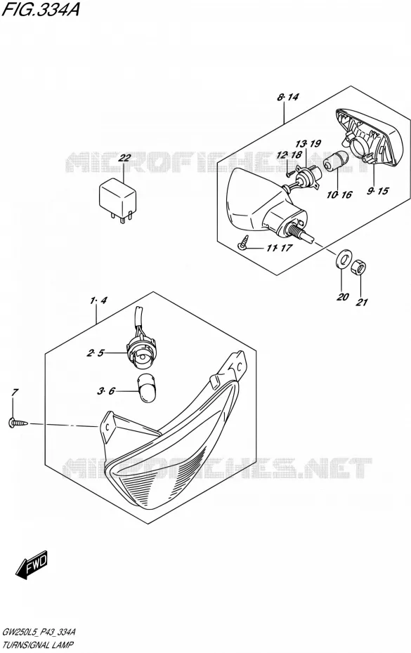 INDICATORS Suzuki MOTO 250 INAZUMA 2015  GW250 L5 (P43)