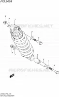 REAR SHOCK ABSORBER for Suzuki INAZUMA 250 2015