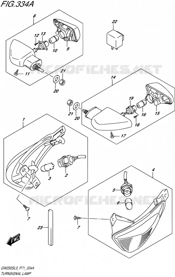 INDICATORS Suzuki MOTO 250 INAZUMA 2015  GW250S L5 (P71)