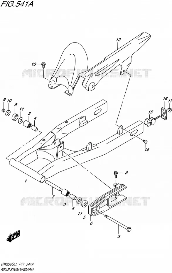 SWINGARM Suzuki MOTO 250 INAZUMA 2015  GW250S L5 (P71)