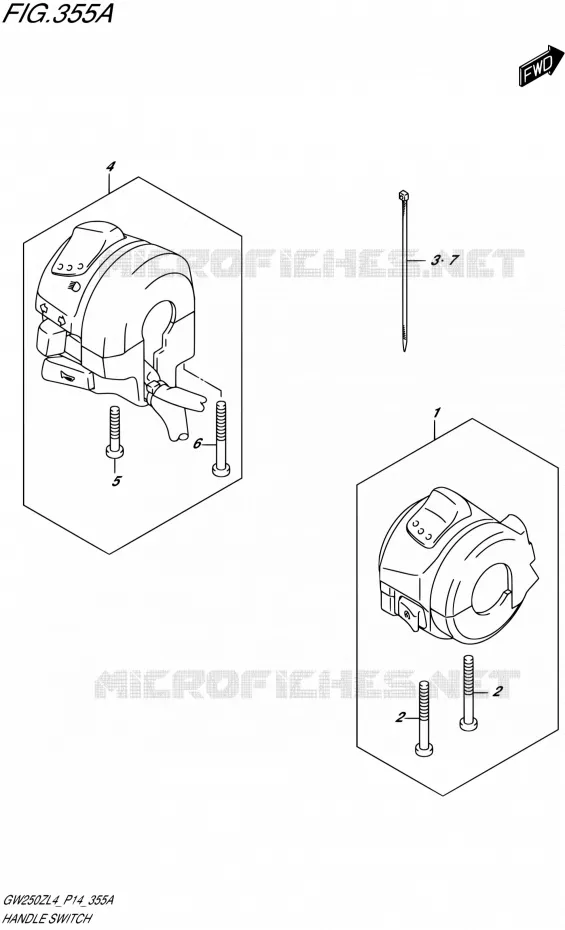 SWITCHES Suzuki MOTO 250 INAZUMA 2014  GW250Z L4 (P14)