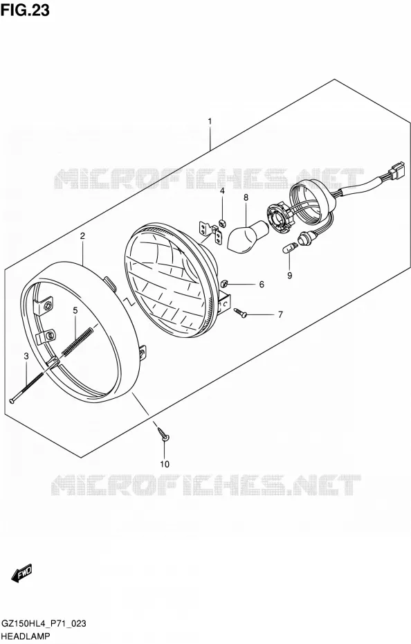 HEADLIGHT Suzuki MOTO 150 GZ 2014  GZ150H L4 (P71)