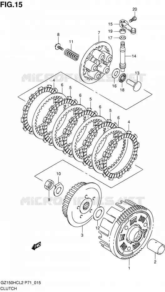 CLUTCH Suzuki MOTO 150 GZ 2012  GZ150HC L2 (P71)