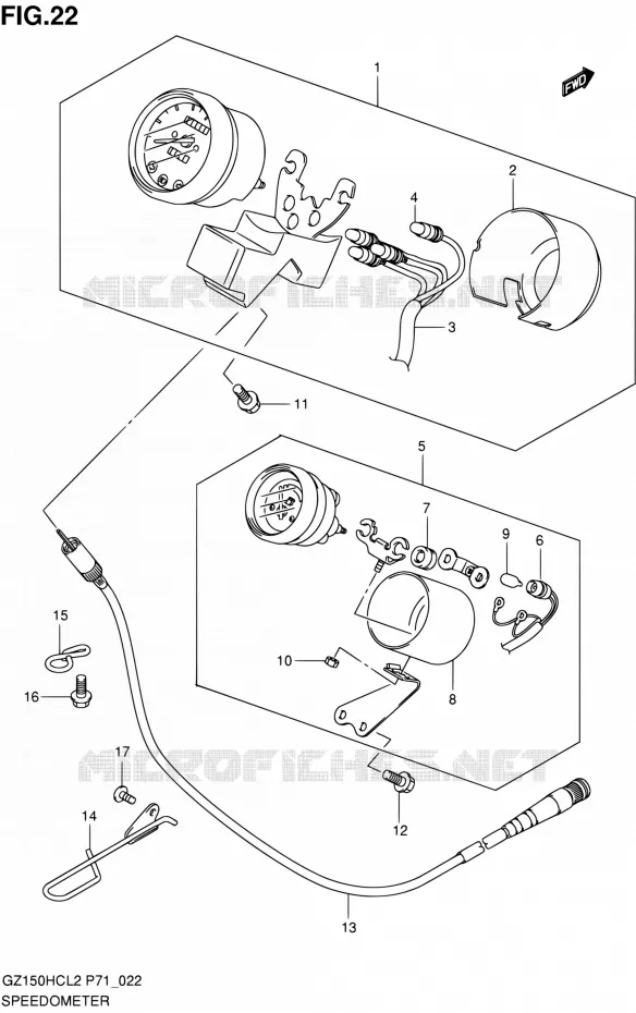 SPEEDOMETER Suzuki MOTO 150 GZ 2012  GZ150HC L2 (P71)
