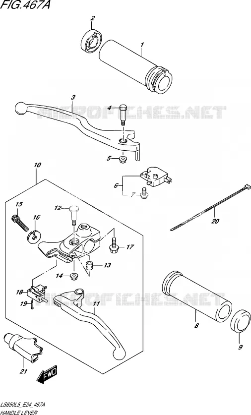 LABEL Suzuki MOTO 650 SAVAGE 2015  LS650 L5 (E24)