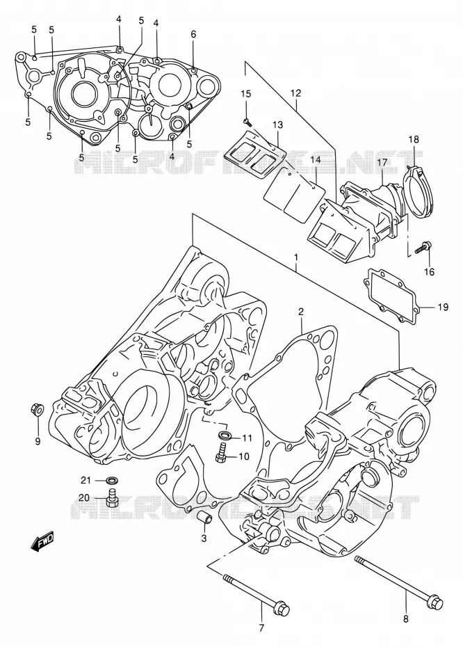 CASING Suzuki MOTO 250 RM 2000  RM250 Y (E02)