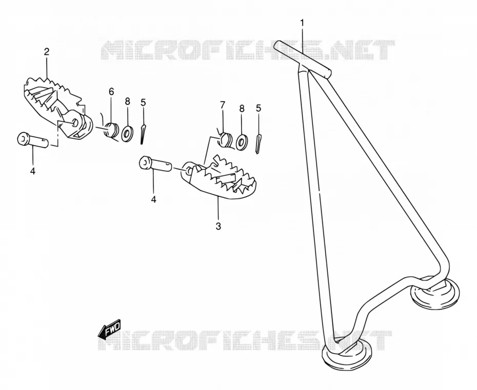 STAND - FOOTREST Suzuki MOTO 250 RM 2000  RM250 Y (E02)