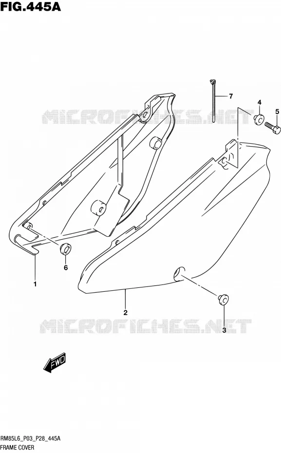 REAR FAIRING Suzuki MOTO 85 RM 2016  RM85 L6 (P03,P28)