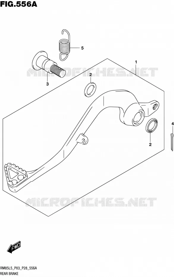 REAR BRAKE Suzuki MOTO 85 RM 2015  RM85L L5 (P03,P28,P33)