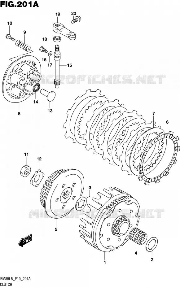CLUTCH Suzuki MOTO 85 RM 2015  RM85L L5 (P19)