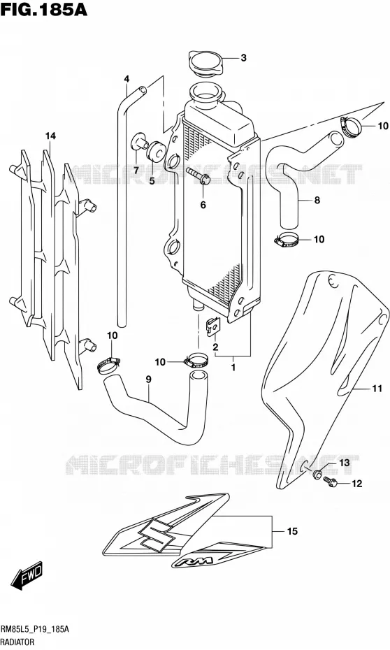 RADIATOR Suzuki MOTO 85 RM 2015  RM85L L5 (P19)