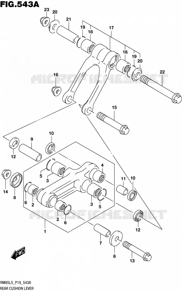 SHOCK ABSORBER LINKAGE Suzuki MOTO 85 RM 2015  RM85L L5 (P19)