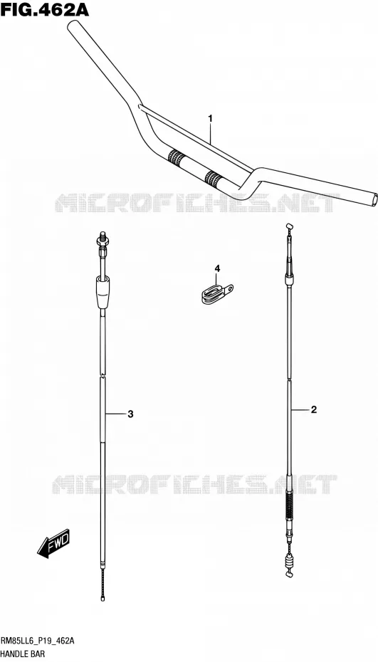 HANDLEBAR Suzuki MOTO 85 RM 2016  RM85L L6 (P19)