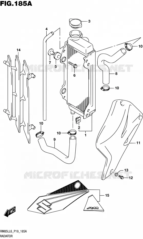 RADIATOR Suzuki MOTO 85 RM 2016  RM85L L6 (P19)