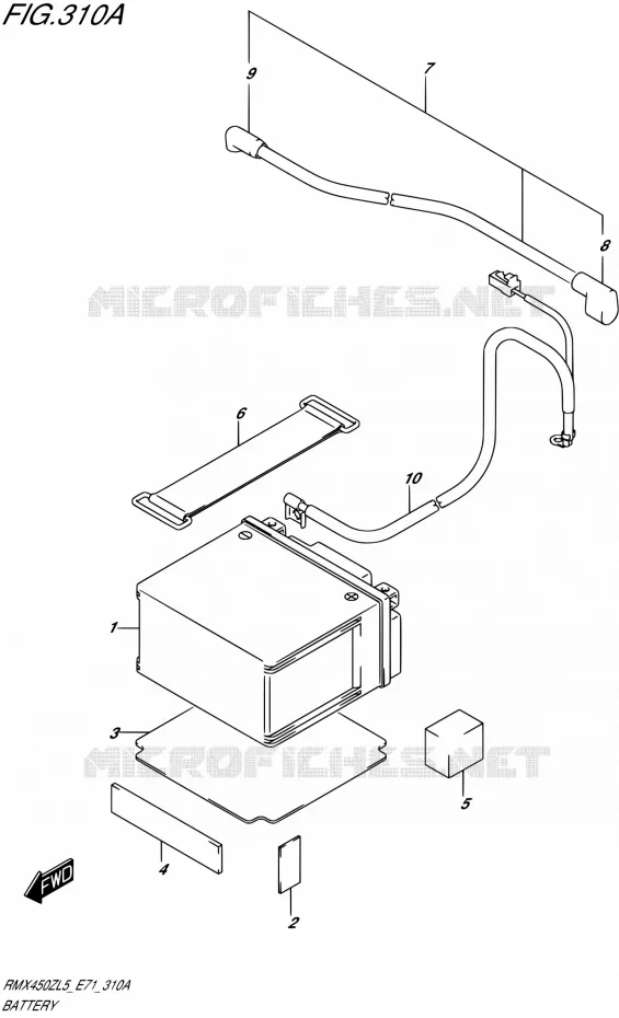 BATTERY Suzuki MOTO 450 RMX 2015  RMX450Z L5 (E71)