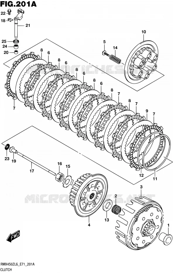 CLUTCH Suzuki MOTO 450 RMX 2016  RMX450Z L6 (E71)