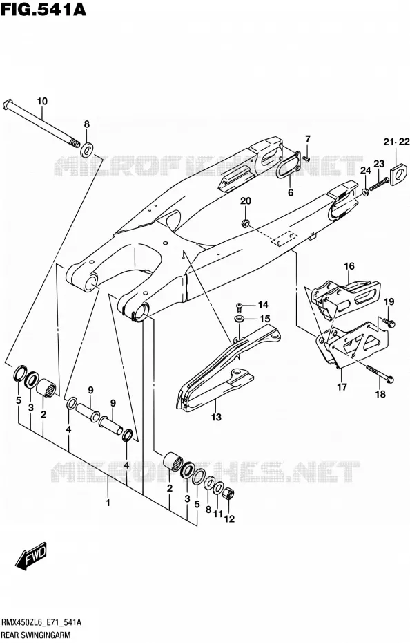 SWINGARM Suzuki MOTO 450 RMX 2016  RMX450Z L6 (E71)