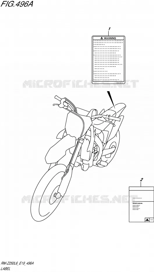 LABEL Suzuki MOTO 250 RM-Z 2015  RM-Z250 L6 (E19)