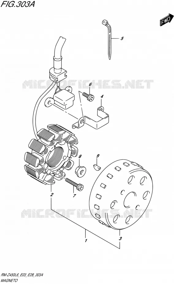 IGNITION Suzuki MOTO 450 RM-Z 2016  RM-Z450 L6 (E03,E28)