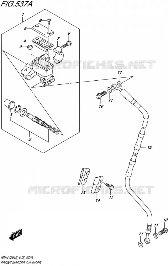 FRONT MASTER CYLINDER Suzuki MOTO 450 RM-Z 2016  RM-Z450 L6 (E19)