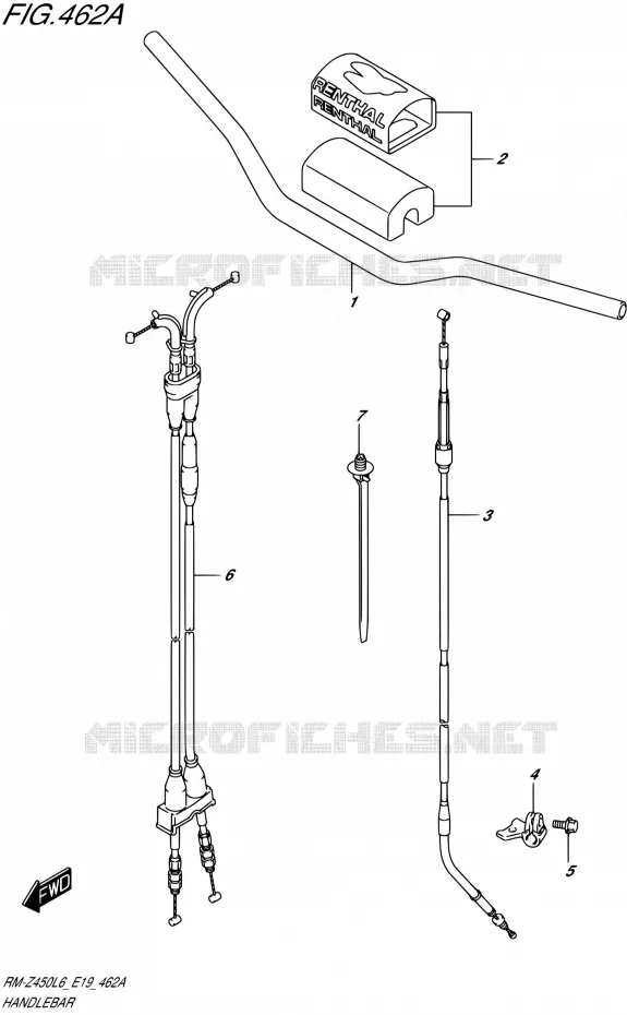 HANDLEBAR Suzuki MOTO 450 RM-Z 2016  RM-Z450 L6 (E19)