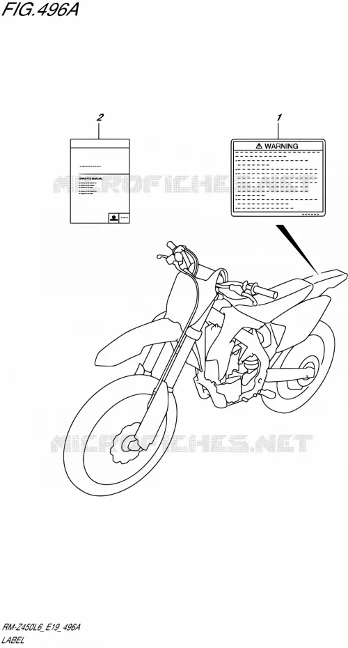 LABEL Suzuki MOTO 450 RM-Z 2015  RM-Z450 L6 (E19)