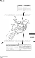 LABEL (SFV650AL3 E28) for Suzuki GLADIUS 650 2013