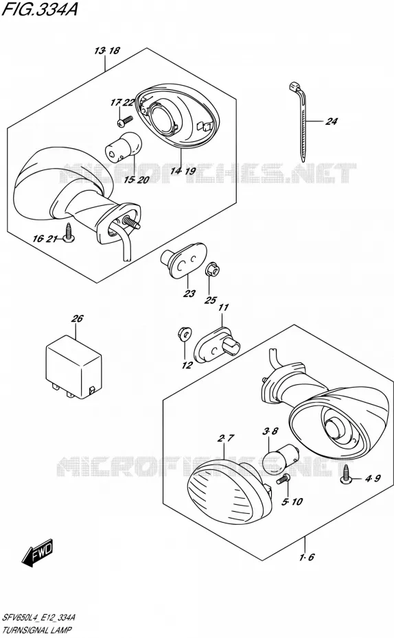 INDICATORS Suzuki MOTO 650 GLADIUS 2014  SFV650 L4 (E12)
