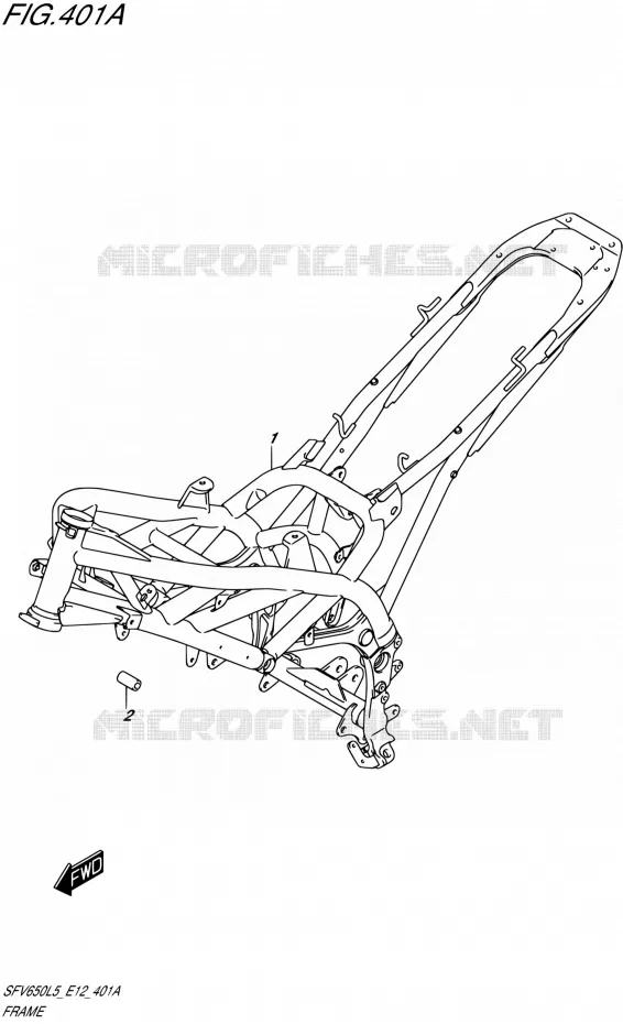 FRAME Suzuki MOTO 650 GLADIUS 2015  SFV650 L5 (E12)