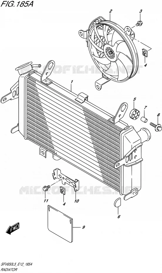RADIATOR Suzuki MOTO 650 GLADIUS 2015  SFV650 L5 (E12)