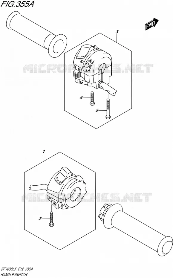 SWITCHES Suzuki MOTO 650 GLADIUS 2015  SFV650 L5 (E12)