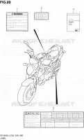 LABEL (SFV650AL4 E33) for Suzuki GLADIUS 650 2014