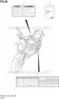 LABEL (SFV650L4 E28) for Suzuki GLADIUS 650 2014
