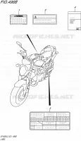 LABEL (SFV650AL5 E21) for Suzuki GLADIUS 650 2015