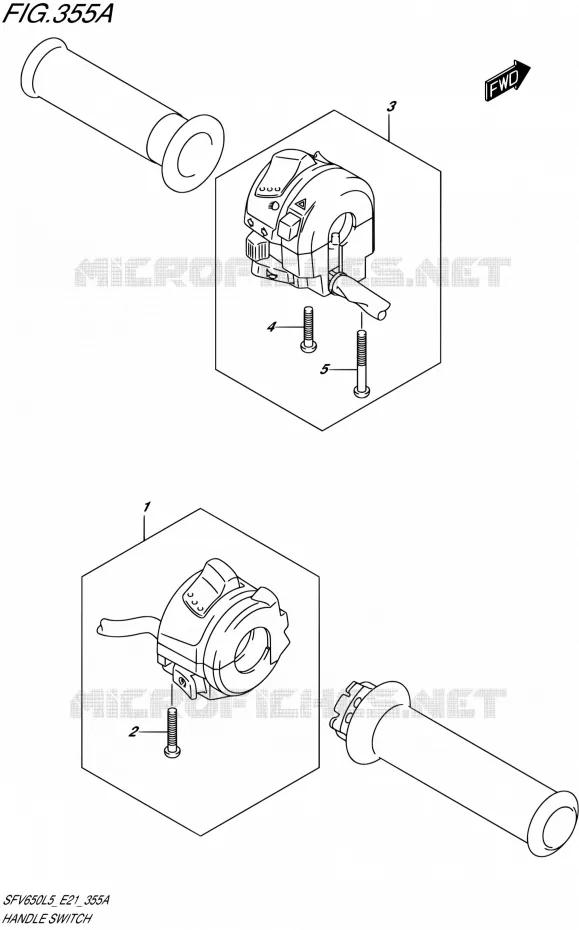 SWITCHES Suzuki MOTO 650 GLADIUS 2015  SFV650UA L5 (E21)