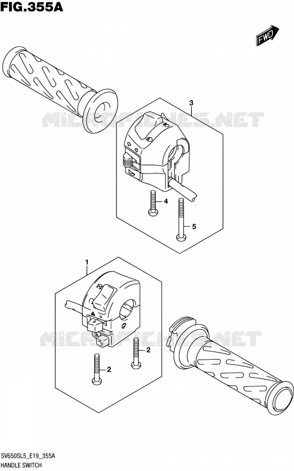 SWITCHES Suzuki MOTO 650 SV-S 2015  SV650S L5 (E19)