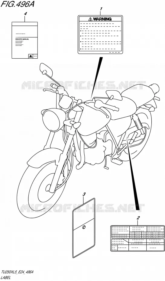 LABEL Suzuki MOTO 250 TU 2015  TU250X L5 (E24)