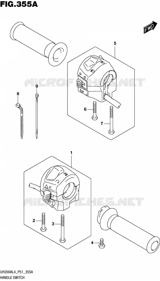 SWITCHES Suzuki SCOOTER 200 BURGMAN 2014  UH200A L4 (P51)