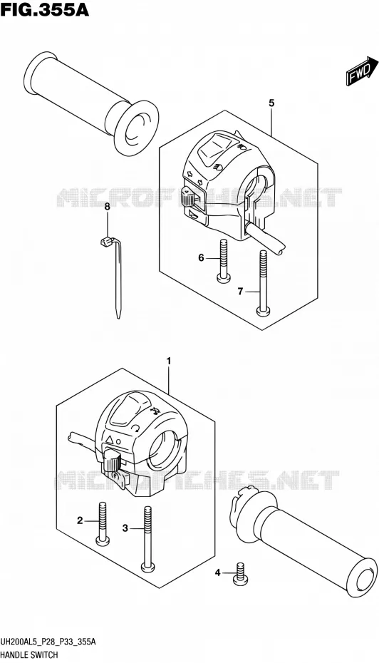 SWITCHES Suzuki SCOOTER 200 BURGMAN 2015  UH200A L5 (P28,P33)