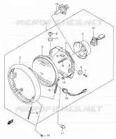 HEADLIGHT (E02) for Suzuki INTRUDER 125 2007