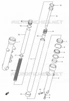 FRONT FORK for Suzuki INTRUDER 125 2000