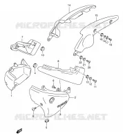REAR FAIRING  (MODELE Y) for Suzuki INTRUDER 125 2000