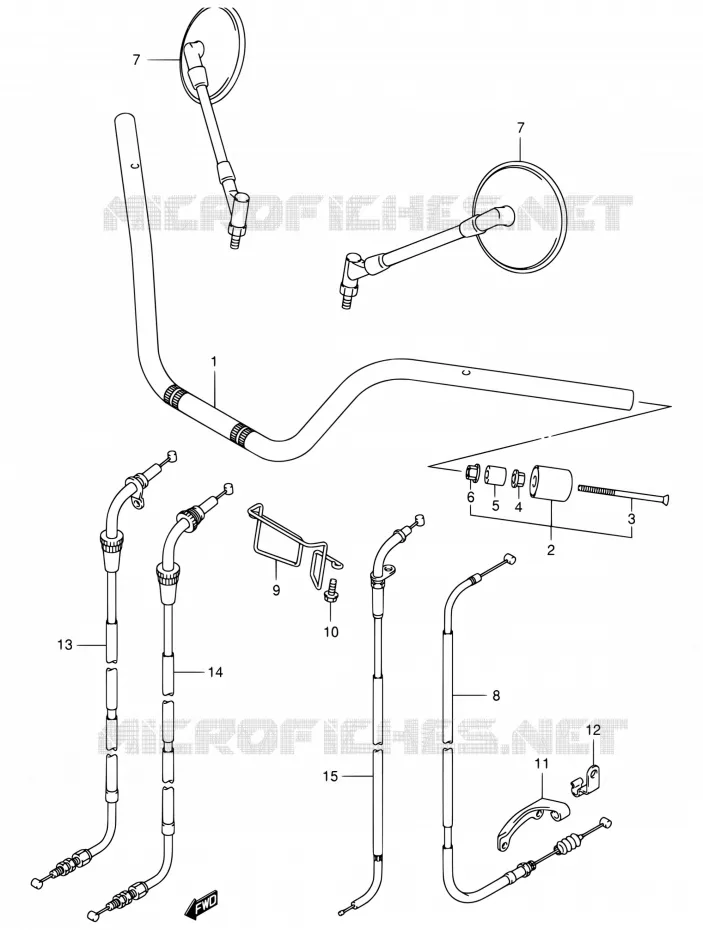 HANDLEBAR Suzuki MOTO 125 INTRUDER 2000  VL125U Y